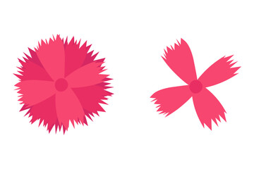 Set of pink flowers for spring design