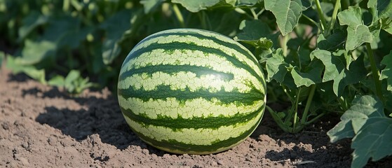 Watermelon on Vine.