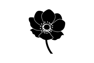 creative details Anemone Wildflower Icon vector illustration