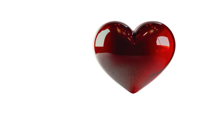 Fototapeta premium red heart on white background