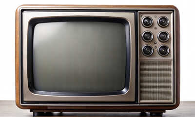 Retro TV in an empty, bright space, an element of a bygone era