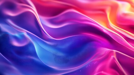 Obraz premium Fluid textile illusion with iridescent colors digital abstract swirl image