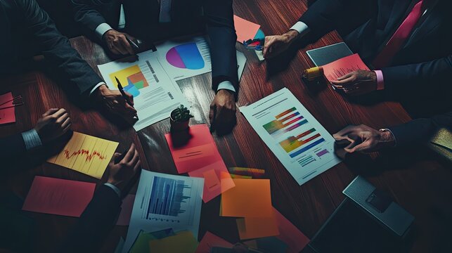 Officials are engaged in discussions about import and export report diagrams, examining research findings to enhance trade policies and economic growth