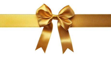 Fototapeta premium PNG Gold ribbon with bow accessories decorative decoration.