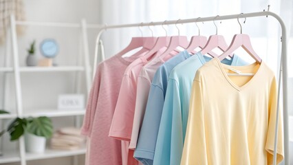 Obraz premium clothes hanging on hangers