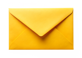 yellow envelope isolated on white background