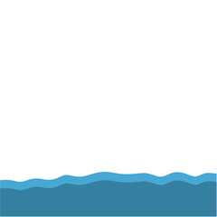 Blue Wave Bottom Border