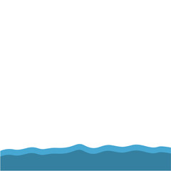 Blue Wave Bottom Border