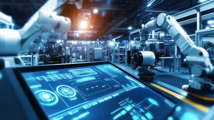 An AI powered system enhancing manufacturing efficiency by analyzing machine performance, AI-assisted predictive maintenance, and real-time production monitoring for smoother operations