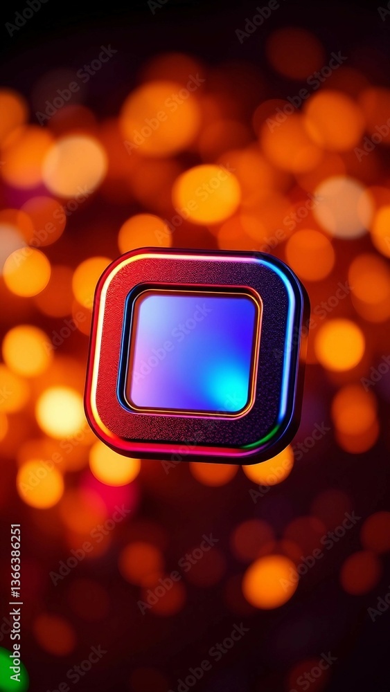 Fototapete 3d iridescent icon element set transparent background vertical