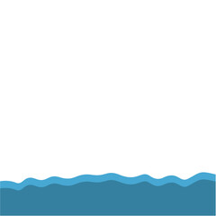 Blue Wave Bottom Border