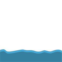 Blue Wave Bottom Border