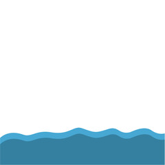 Blue Wave Bottom Border