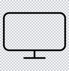 LCD line icon isolated on transparent background vector  . 