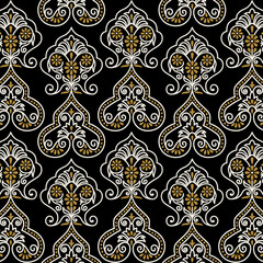 Seamless hand drawn crispy flower pattern.  Watercolor floral pattern for fabric, apparel, wallpaper. Unique floral and ethnic design. Modern crispy flower wallpaper tile. Carpet pattern background.