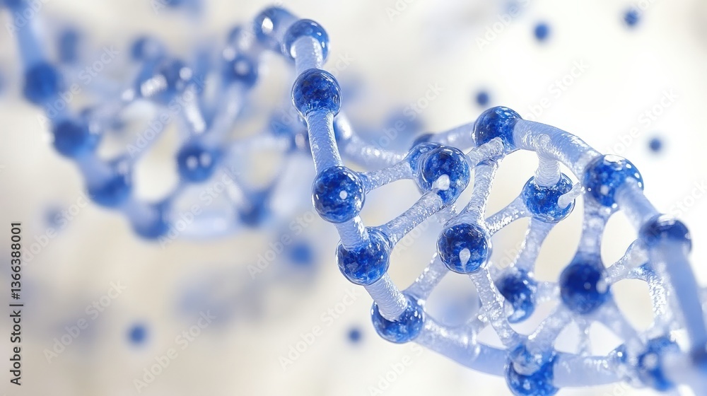 Poster 3d model of dna structure
