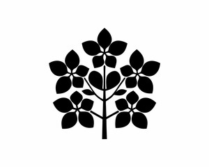 Obraz premium creative details Lilac Bush Icon vector illustration
