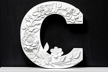 Floral Capital Letter C