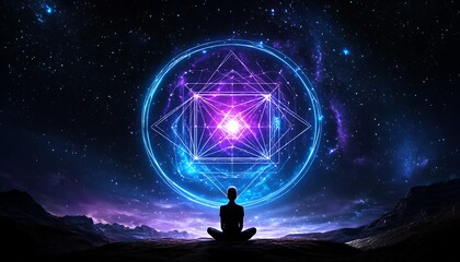 Meditative Figure, Cosmic Design