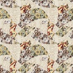 Seamless hand drawn crispy flower pattern.  Watercolor floral pattern for fabric, apparel, wallpaper. Unique floral and ethnic design. Modern crispy flower wallpaper tile. Carpet pattern background.