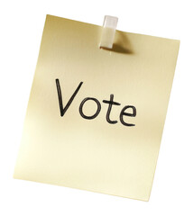 PNG Pale yellow sticky note reminder vote participation.