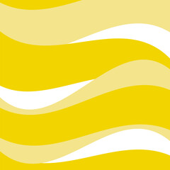 Abstract background with waves of different sizes in yellow, beige and white colors