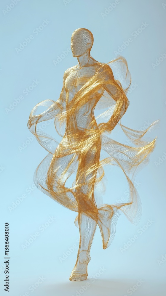 Poster this ai-generated abstract artwork features a dynamic flow of bright neon colors and intricate geome