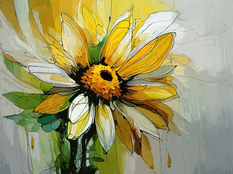 Sunflower spring background