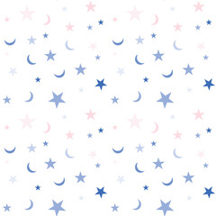 Stars and Moons Pattern
