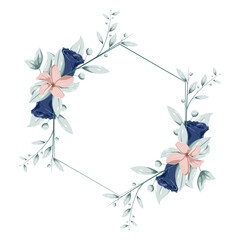 Elegant Watercolor Floral Clipart Frames 