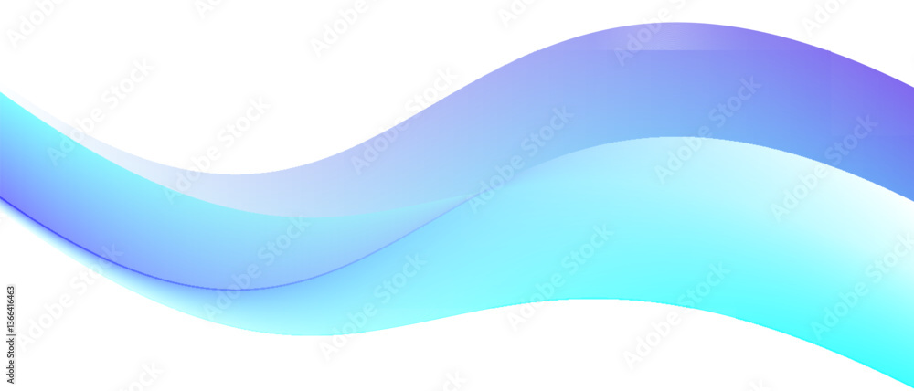 Poster blue moving lines design element gradient flowing abstract transparent background with glowing wave