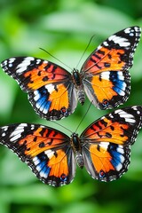 Fototapeta premium Two Butterflies in Flight