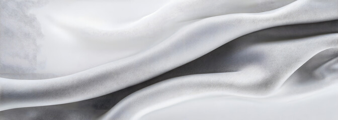 Fototapeta premium White gray satin texture that is white silver fabric silk background with beautiful soft blur pattern natural.