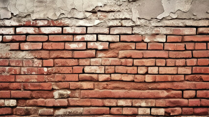 Old weathered brick wall background. Old brick wall. Old vintage brick wall texture pattern design. 
