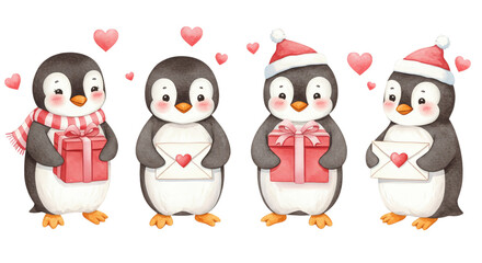 Fototapeta premium Cute animal figures row dark background