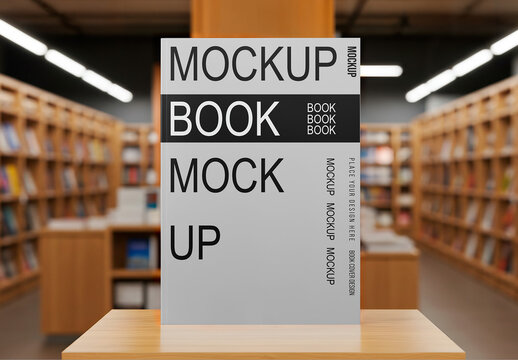 Magazine Mockup in Bookstore
