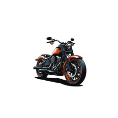 Obraz premium Motorcycle icon logo flat vector design