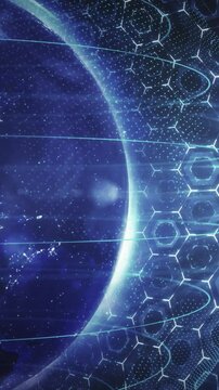 Planet Earth in the abstract virtual space of modern technologies