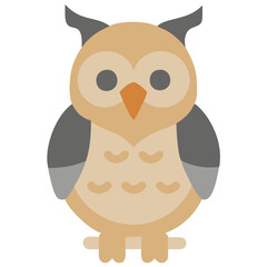 Cute Cartoon Little Owl Illustration Vector