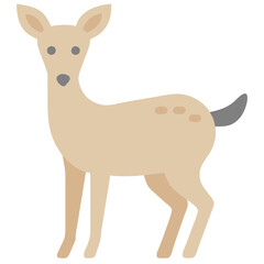Simple Roe Deer Illustration, Vector Graphic