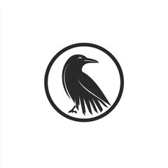 Fototapeta premium Raven Circle Logo