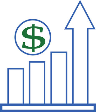 Sales growth icon, growth rate icon, growth icon free, improvement icon, economy icon