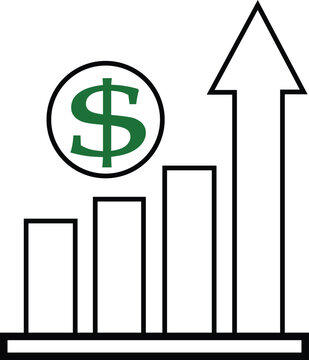Sales growth icon, growth rate icon, growth icon free, improvement icon, economy icon