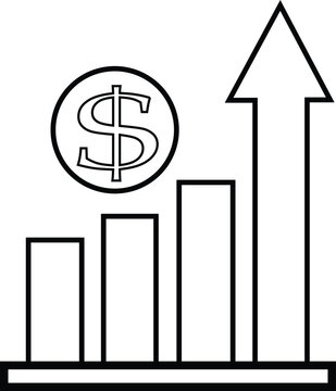Sales growth icon, growth rate icon, growth icon free, improvement icon, economy icon