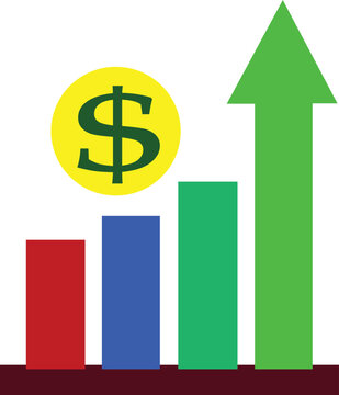 Sales growth icon, growth rate icon, growth icon free, improvement icon, economy icon