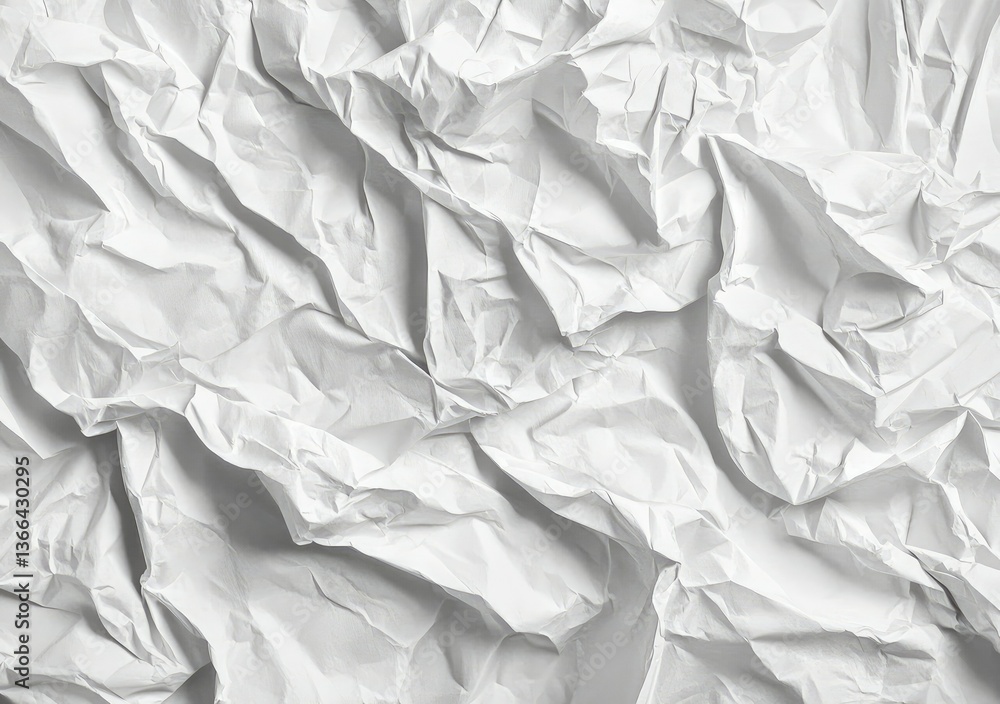 Poster a textured white fabric draped elegantly. showcasing soft. flowing waves and creases. creating a ser