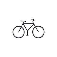 bicycle icon isolated on white