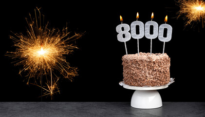 Candle number 8000 - Number of followers or likes
