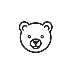Naklejka premium Geometric Bear Logo