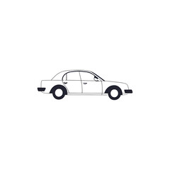 Fototapeta premium red car on white background